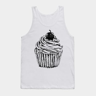 Cupcake Illustration Tank Top